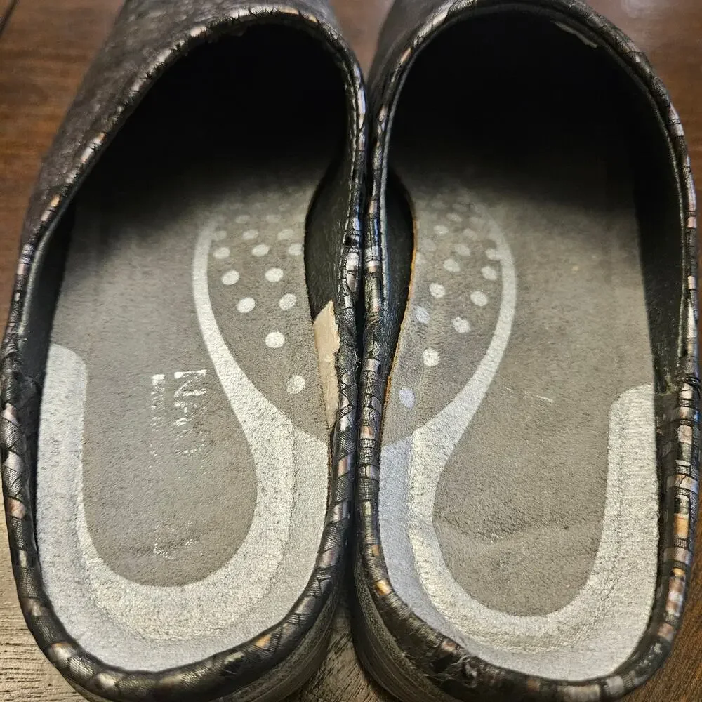 NAOT Lodos Slide Mule Women's Size 38/‎ US 7-7.5 Mixed Metallic Leather Slip On